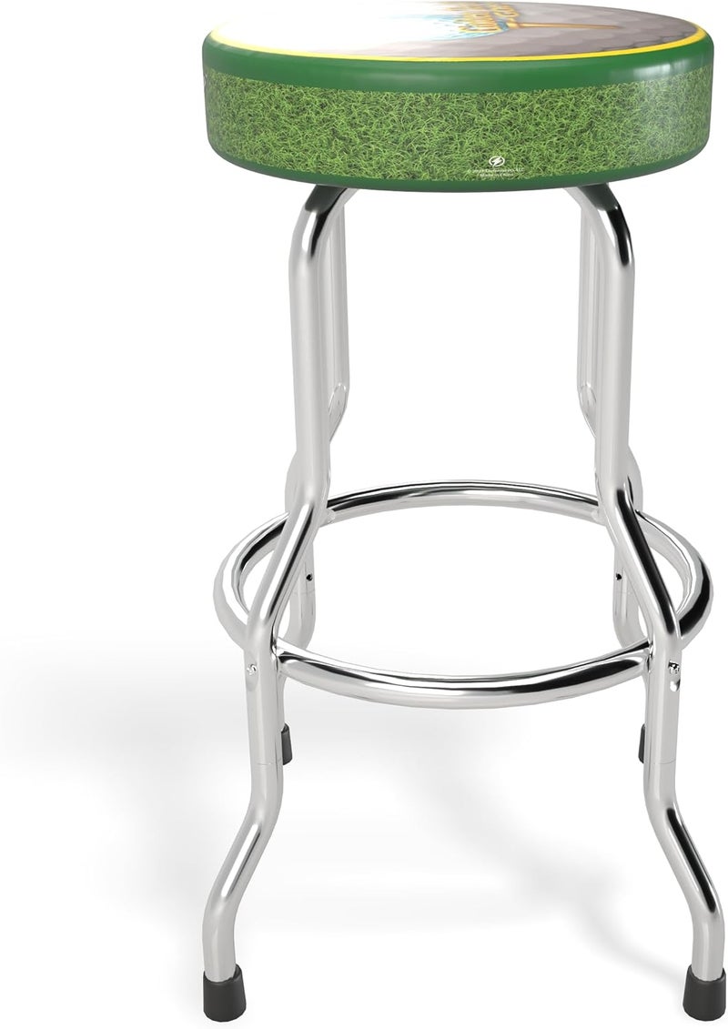 Arcade1Up Officially Licensed Adjustable Stool with Chrome-Plated Steel Frame and High-Density Foam Padding for Supreme Gaming Comfort (Golden TEE) - Image 3